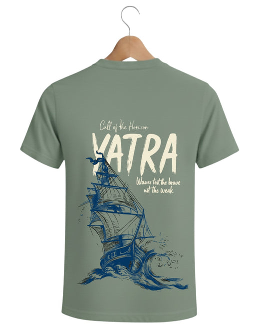 Call of the Horizon - YATRA" Heavyweight Graphic T-Shirt – 180 GSM Premium Cotton
